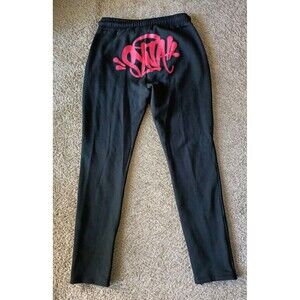 Syna World Track Pants Men's XL Black Embroidered